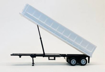HO 1:87 Promotex # 5281 - 36' - 2 axle Gravel Truck Semi Trailer - WHITE