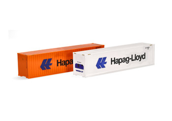 HO 1:87 Herpa # 76449 - 40' Shipping Containers  (2 pcs.) - Hapag Lloyd