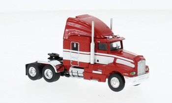 HO 1:87 Brekina 86251 - 1977 Kenworth W900 - RED/WHITE - Truck
