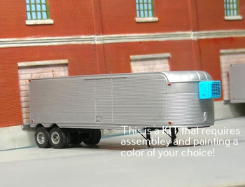 HO 1:87 Sylvan T-032 - 1940-51 - 34' Fruehauf Stainless Steel Reefer Van Trailer KIT WEST COAST