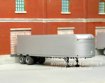 HO 1:87 Sylvan T-031 - 1940-51 - 34' Fruehauf Stainless Steel Dry Van Trailer KIT WEST COAST