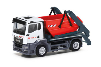 HO 1:87 Herpa # 13987 MAN Tgs w/Skip loader - MINIKIT - Truck Stop