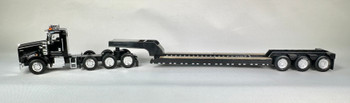 HO 1:87 TSH 674489 Kenworth T800 3-Axle Tractor w/3-axle lowboy trailer - Black