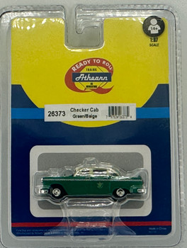 HO 1:87 Athearn 26373 Checker Cab - GREEN/BEIGE