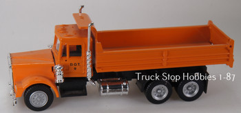 HO 1:87 Con-Cor 1012 Kenworth Dual Axle Dump Truck -  ORANGE D.O.T.