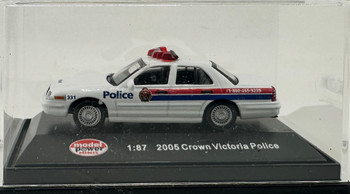 HO 1:87 Model Power 19405 - 2005 Crown Victoria - CANADIAN NATIONAL POLICE WHITE