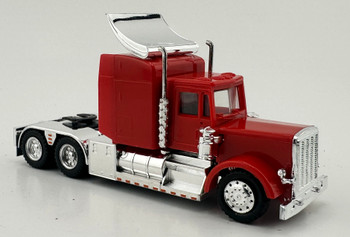 HO 1:87 Promotex 144872 Peterbilt 389 SC w/Wing Chrome Chassis - RED