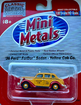 HO 1:87 CMW 30199 - 1936 Ford ForDor Sedan - YELLOW CAB TAXI