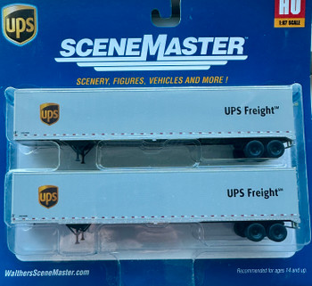 HO 1:87 Walthers # 949-2460 - 53' Stoughton Trailers (2 pcs.) UPS FREIGHT