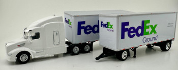 HO 1:87 HO Logistics 81660 Peterbilt 579/2-28' Dry Van Tailers -FEDEX GROUND