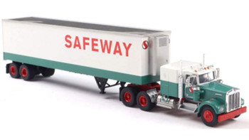 HO 1:87  Brekina 86259 - 70's/80's Kenworth W900 Tractor W/45' Reefer Trailer - SAFEWAY