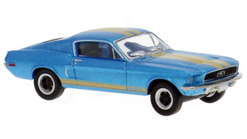 HO 1:87  Brekina 19610 - 1968 Ford Mustang Boss 302 Fastback METALLIC BLUE/GOLD