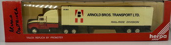 HO 1:87 Promotex Kenworth T600 SC w/48' Container w/Chassis - ARNOLD BROS.