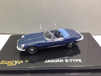 HO 1:87 Ricko 38920 1974 Jaguar E Type Series III Convertible-top-down - DARK BLUE