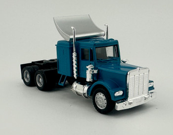 HO 1:87 Promotex # 35231 Kenworth W-900 Long Chassis Sleeper Cab Tractor w/Foil - BLUE