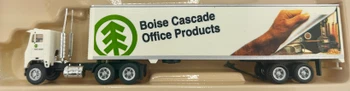 HO 1:87 Promotex 6146 White Road Commander  w/45' Day Van Trailer - BOISE CASCADE