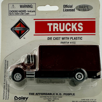 HO 1:87 Boley 4102 International Box Van Truck  - BROWN