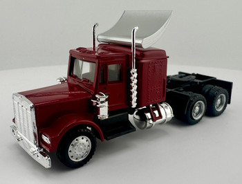 HO 1:87 Promotex # 35231 Kenworth W-900 Long Chassis Sleeper Cab Tractor w/Foil - MAROON