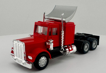 HO 1:87 Promotex 35231 Kenworth W-900 Long Chassis SC Tractor w/Silver Foil - RED