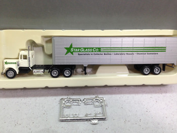 HO 1:87 Con-Cor Kenworth W900 DC w/45' Dry Van Trailer - STAR GLASS