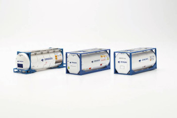 HO 1:87 Herpa 76500 - Liquid Tank 20' Containers (3 pcs.) - ASSORTED