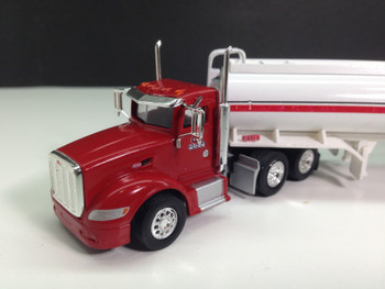 HO 1:87 TNS 3287 Peterbilt 386 Day Cab w/Gasoline Tanker - L&E TANK LINES