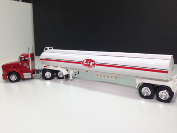 HO 1:87 TNS 3287 Peterbilt 386 Day Cab w/Gasoline Tanker - L&E TANK LINES
