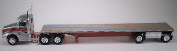 HO 1:87 TNS 126 Peterbilt 579 DC w/48' Spread Axle Flatbed Trailer - GIGLI'S HAY