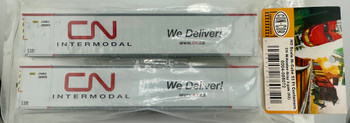 HO 1:87 Con-Cor 53' Hi-Cube Containers w/Heater (2 pcs) - CN INTERMODAL