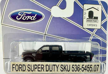 HO 1:87 River Point 536-5455.07 - Ford Super Duty Crew Cab Dually Pickup - BLACK