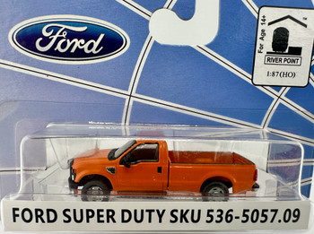 HO 1:87 River Point 536-5057-.09 - Ford Super Duty  Pickup  - ORANGE