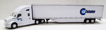 HO 1:87 TNS 112 Kenworth T680 SC w/53' Dry Van Trailer - CEL0DON