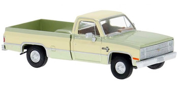 HO 1:87 Brekina 19695 - 1981 Chevrolet C10 Pickup METALLIC LIGHT GREEN/LIGHT YELLOW