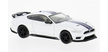 HO 1:87 PCX 870569 - 2020 Ford Mustang Mach 1 - WHITE/BLACK STRIPE