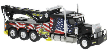 HO 1:87  Brekina 86280 - 1974 Peterbilt 359 Tow Truck - BLACK AMERICAN FLAG