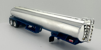 HO 1:87  HL-316 -  Heil Gasoline Tanker - CHROME TANK W/BLUE FRAME