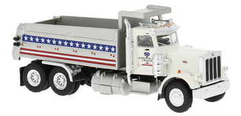 HO 1:87  Brekina 86291 - 1974 Peterbilt 359 Dump Truck - WHITE AMERICAN TRACK
