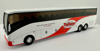 HO 1:87 Holland OTO VanHool Bus - TRAILWAYS - WHITE