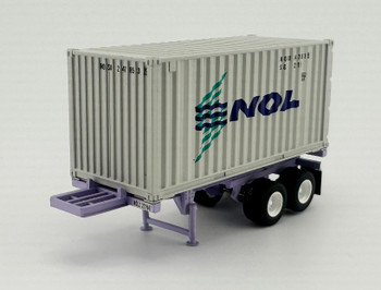 HO 1:87 Walthers - 20' Container & Chassis - NOL