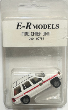 HO 1:87 Trident # 90751 -  JEEP 4 X 4 - FIRE DEPARTMENT CHIEF CAR - WHITE
