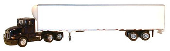 HO 1:87 Promotex 6308 KW T600 DC w/48' Dry Van Trailer w/Air Deflector -  BLACK/WHITE
