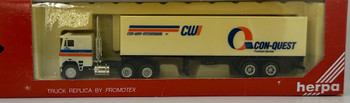 HO 1:87 Promotex 102 Freightliner COE w/40' Container & Chassis - CONQUEST