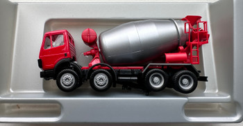 HO 1:87 Herpa 140607 Mercedes-Benz SK '88 4-axle cement mixer - RED/SILVER