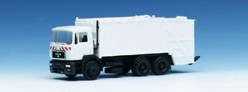 HO 1:87 Herpa 142885 Man F2000 Garbage Truck 3-axle - WHITE