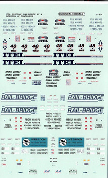 HO 1:87 Microscale 87-634 Decals Itel Interdom Intermodal 48' Containers