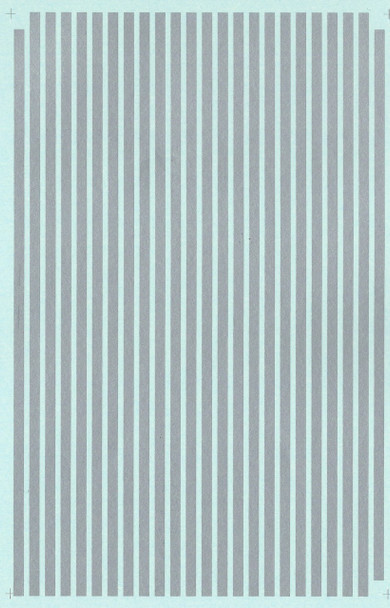 HO 1:87 Microscale PS-4-1/8" Parallel Stripes 1/8" Wide Silver Decals