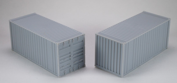 HO 1:87 A-Line # 25510 - 20' Corrugated Container 2-Panel Sides Corr. Doors (2)