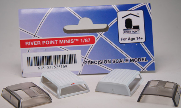 HO 1:87 River Point # 537-5251.69 Contoured Pickup Bed Cap White (2-pc.)
