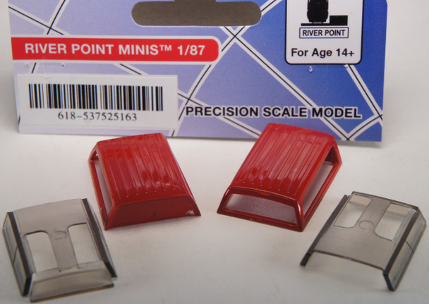 HO 1/87 River Point Station # 537-5251.63 Contoured Pickup Bed Cap Red (2 pc.)