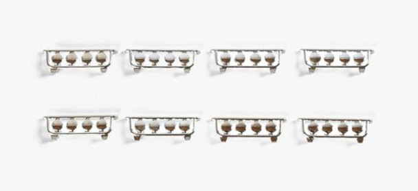 HO 1:87 Herpa # 52245 Chrome Plated Auxiliary Truck Light Bars (8 pcs.)